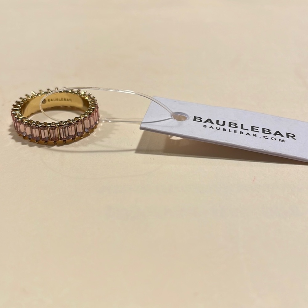 NWT • Baublebar • Light Pink Ring • Size 7